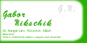 gabor mikschik business card
